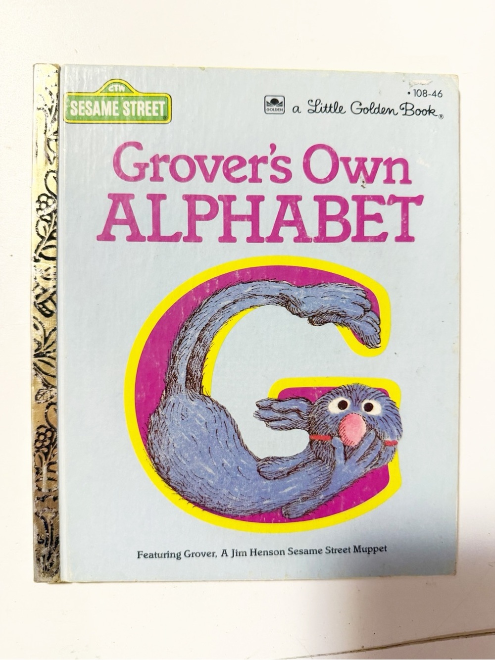 1978 Sesame Street Grover's Own Alphabet Little Golden Book Hardcover